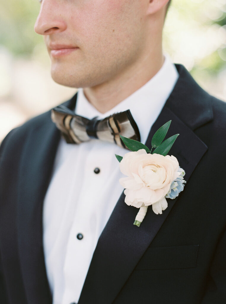 groom details at his garden wedding at carillon 