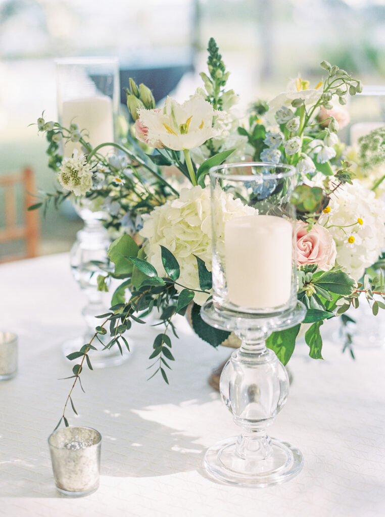 table details at garden wedding at carillon 