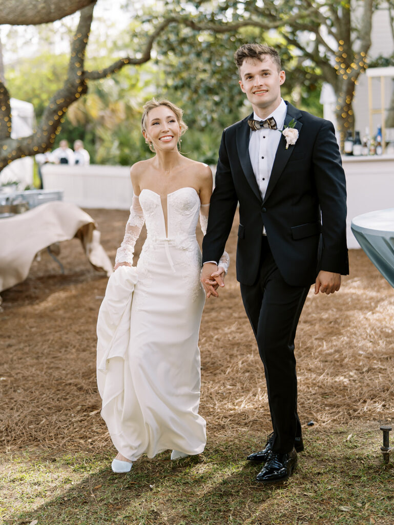 happy couple at garden wedding at carillon 