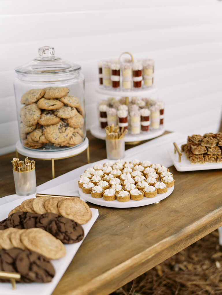 dessert table at garden wedding at carillon 