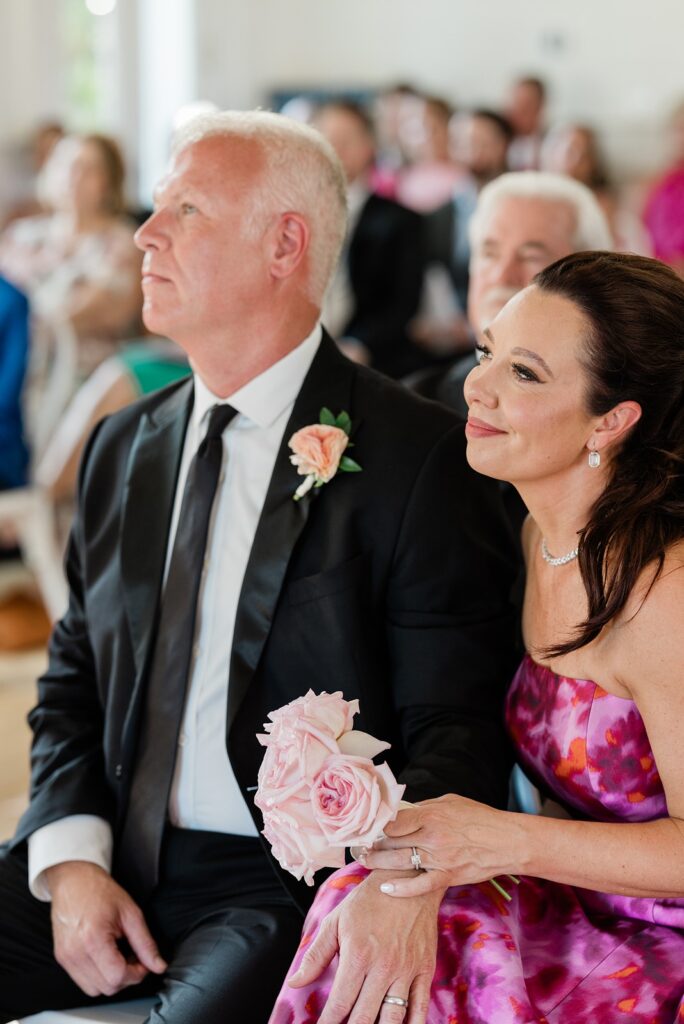 proud parents at meeting house wedding