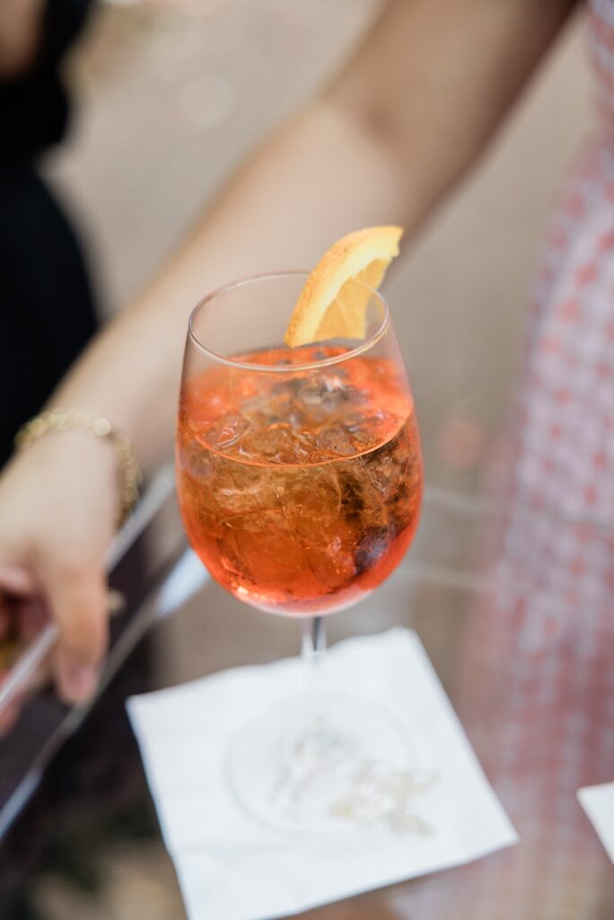 Signature cocktail at wedding in carillon Florida