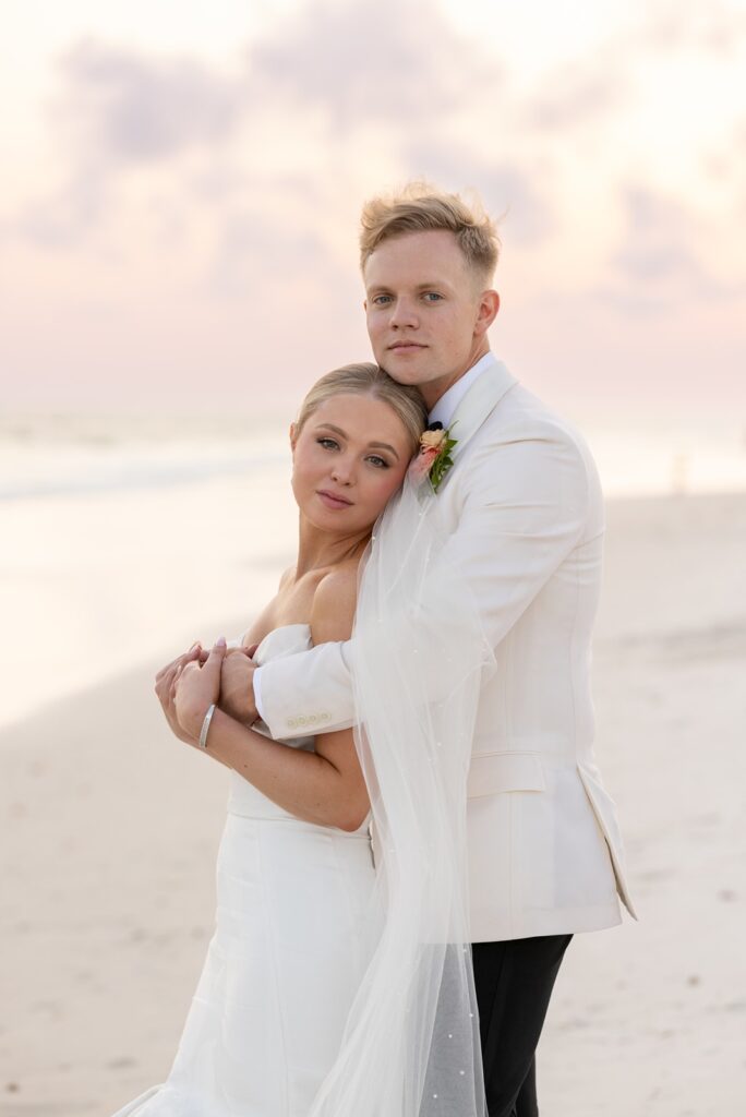 wedding portraits on the beach 30A wedding