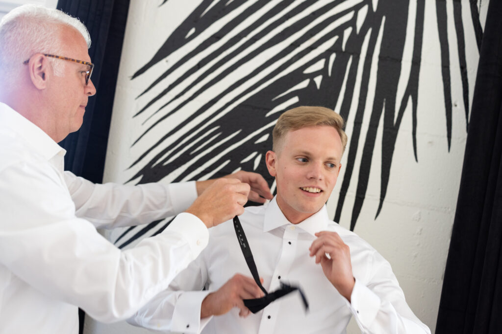 groom getting ready for his big day