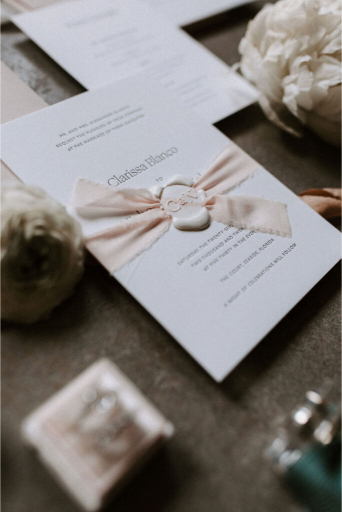 invitation details for seaside wedding