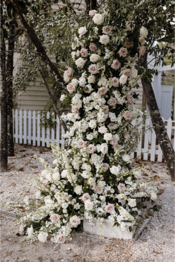 gorgeous floral display at the court wedding