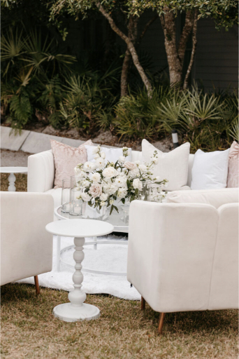 unique outdoor space at seaside wedding